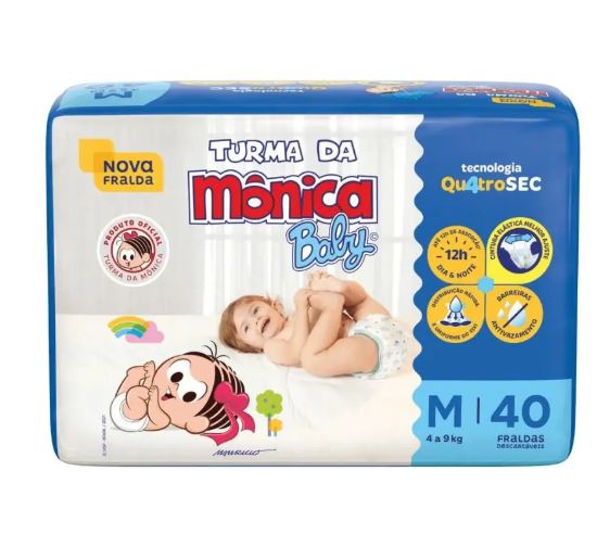 Fralda Infantil Tamanho M 40 unidades